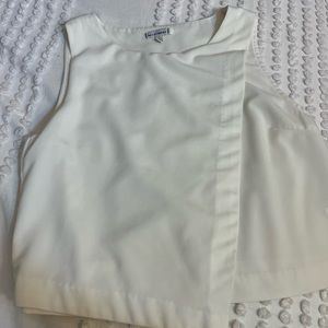 cropped white top